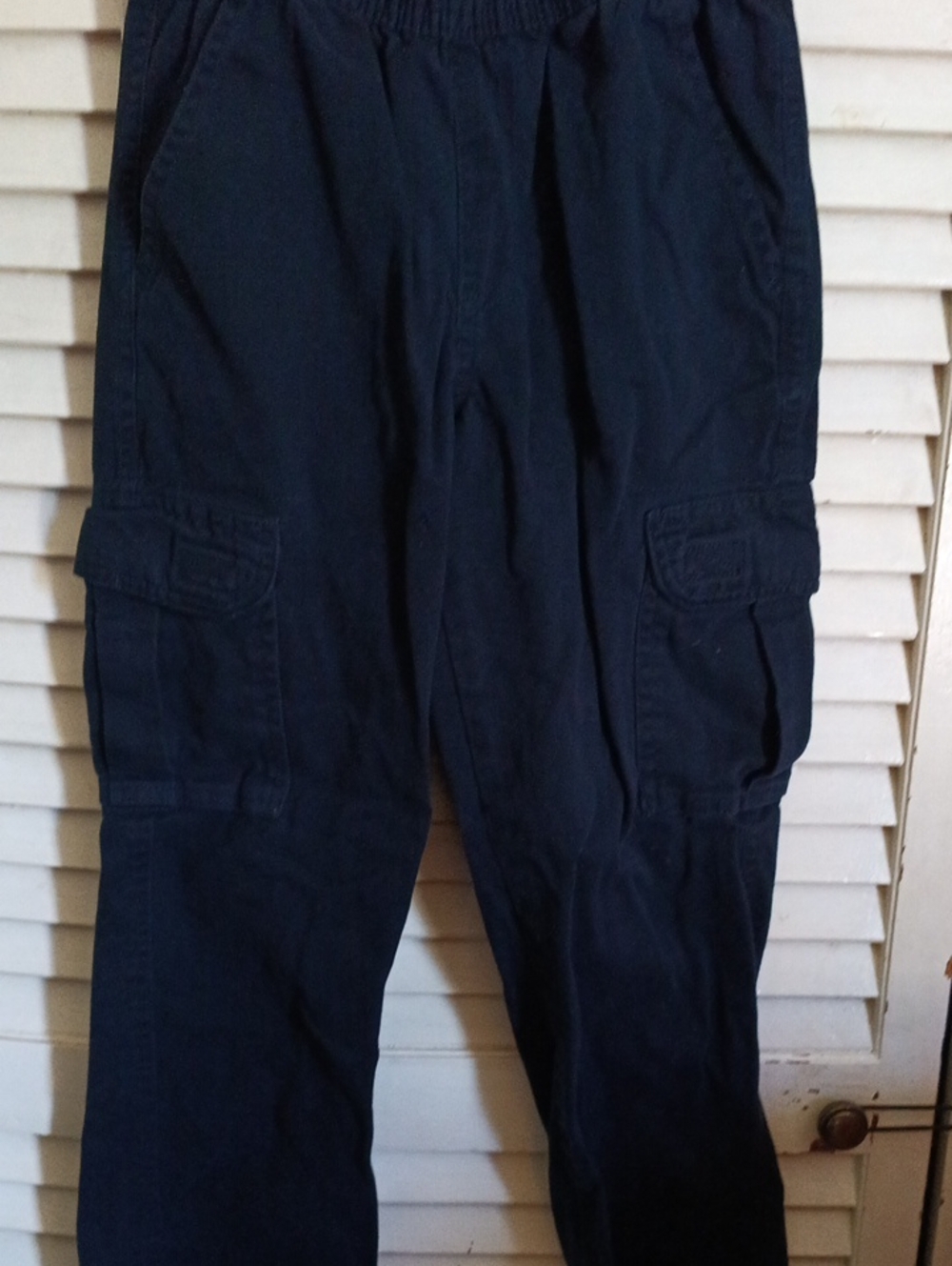 Place Navy Cargo Pants with Elastic Waistband